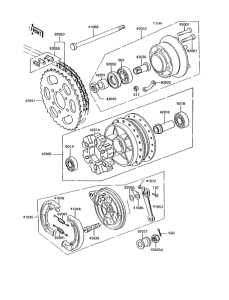 KH125 Задняя ступица колеса