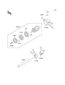 VN1500 Переключение / вилка переключения