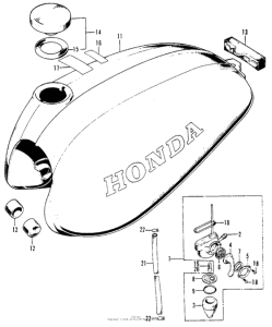 XL100 Топливный бак
