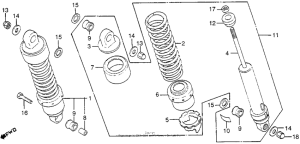 CB550 Задние амортизаторы