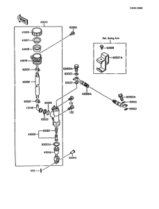 KMX200 Задний торм цилиндр