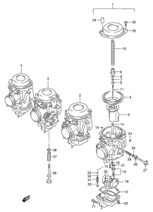 GSF400 Carburetor assy
