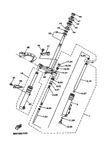 YN50R Вилка передней оси