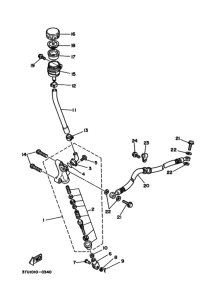 TZ50 Rr master cylinder assy