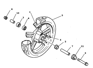 YW100E Переднее колесо