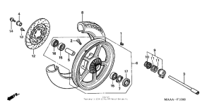 VT1100C Переднее колесо