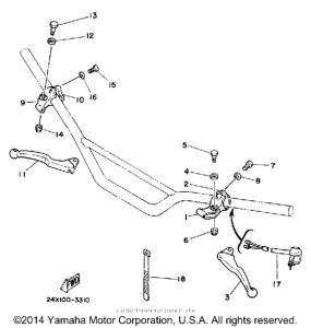 YZ125K Handle switch-lever