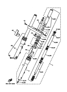 XVS1100 Вилка передней оси