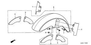 GL1500CD Переднее крыло