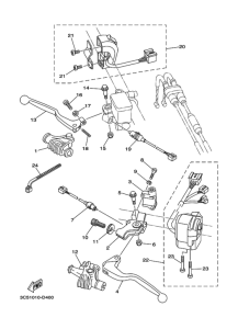 XT250 ﾊﾝﾄﾞﾙｽｲﾂﾁ & ﾚﾊﾞｰ