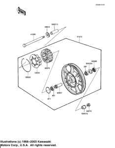 KZ1100 Rear wheel / hub