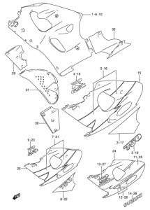 GSX-R750 Under cowling body