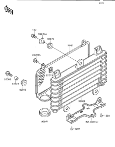 ZX750 Масляный радиатор