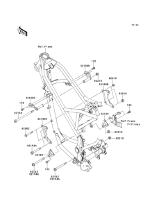 KLX125 Крепление двигателя