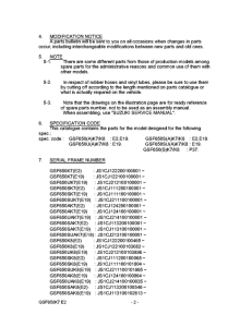 GSF650 Catalog preface