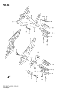 GSX1250 (ABS) Подножки