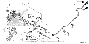 CBR500R (ABS) Задний суппорт