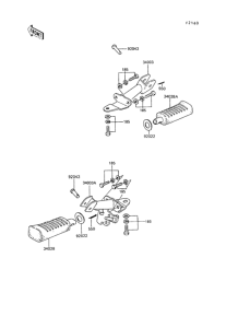 KE100 Подножки