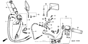 VF750C Lever + handle switch + mirror