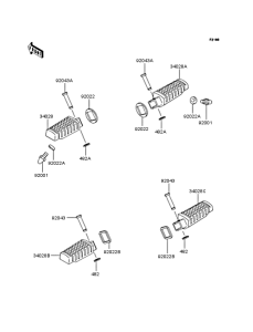 KLE250 Подножки
