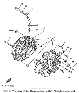 BW200ET Картер двигателя