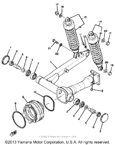 XS1100E Rear arm-rear cushion