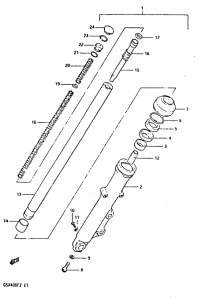 GSX400 Front right fork