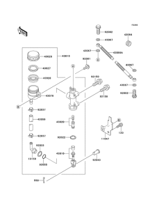 ZX600 Задний тормозной цилиндр