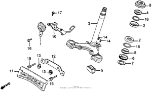 CM250 Steering stem + horn