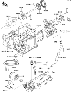 ZG1400 Масляный насос и фильтр