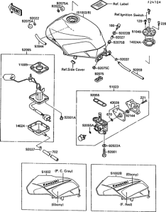 ZX750 Fuel tank(zx750-f2 / f2a)
