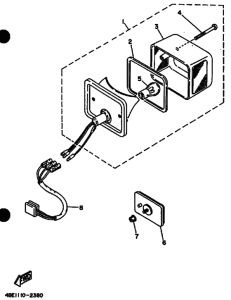 XT225 XT225D Taillight unit ass`y