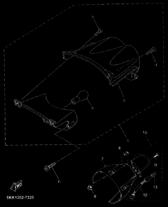 YN100 Taillight unit ass`y