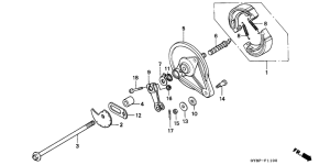 CRM50R Задний тормоз