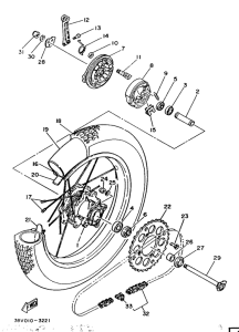 TY250R Переднее колесо
