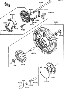  Задняя ступица колеса