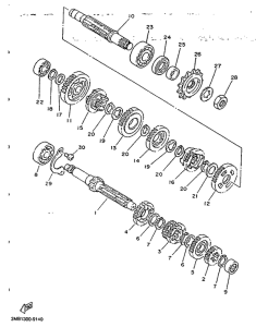 TDR125R Трансмиссия