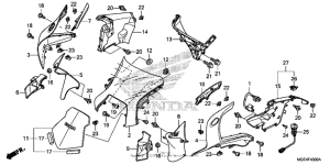 VFR1200F (DCT) Верхний обтекатель