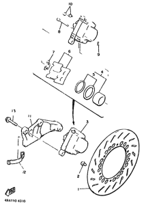 XJ600 Задний суппорт