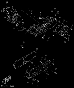 CW50RS Картер двигателя