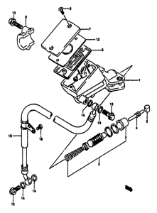 GSX-R1100 Главный цилиндр сцепления
