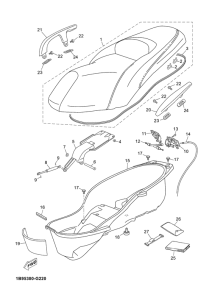 YP250R Сиденье