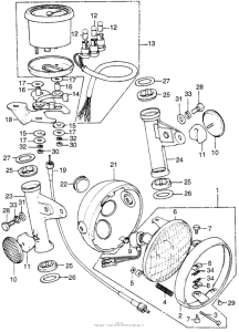 XL70 Headlight + speedometer