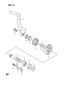 RM125 Ножной стартер