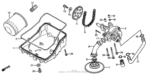 VF700S Oil filter + oil pan + oil pump