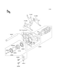ZR1200 Валы и вилки переключения передач