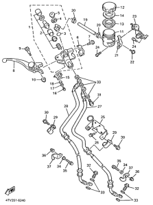 YZF600R Главный тормозной цилиндр