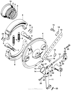 CB350 Передний тормоз