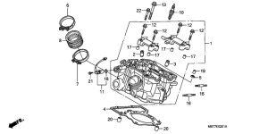 XL1000V (ABS) Задняя головка цилиндров