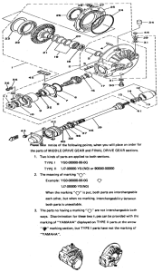 XS750 Final drive gear drive shaft